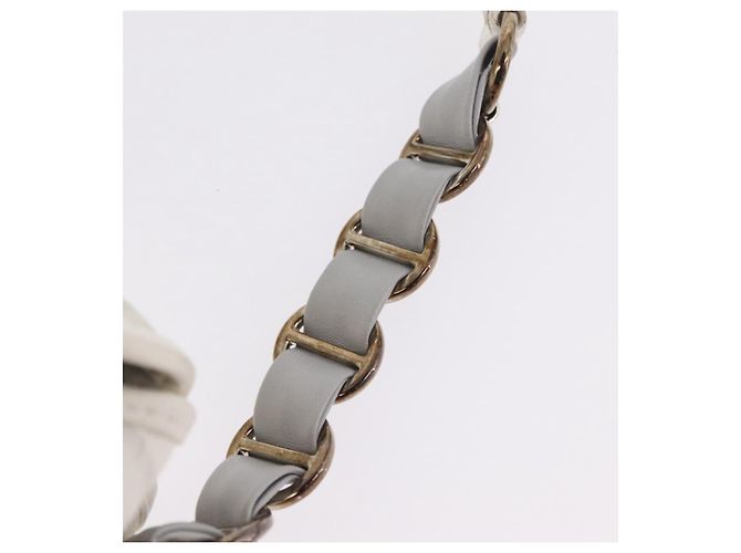 Christian Dior Trotter Canvas Romantic Chain Bag PVC White Silver - vista 9
