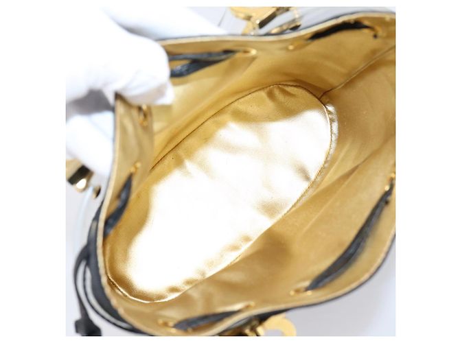 Salvatore Ferragamo Gancini Hand Bag Plastic Clear Gold Tone - vista 20