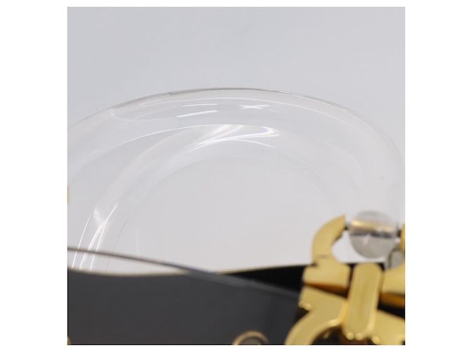 Salvatore Ferragamo Gancini Hand Bag Plastic Clear Gold Tone - vista 8