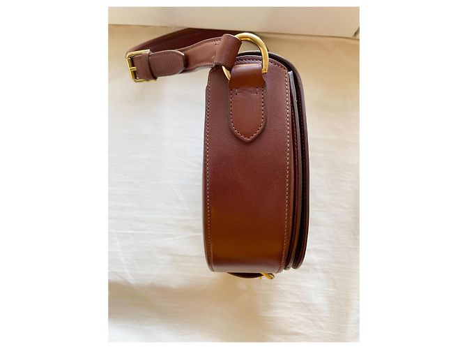 Ralph Lauren Collection Mini Borsa Saddle in Pelle Marrone - vista 12