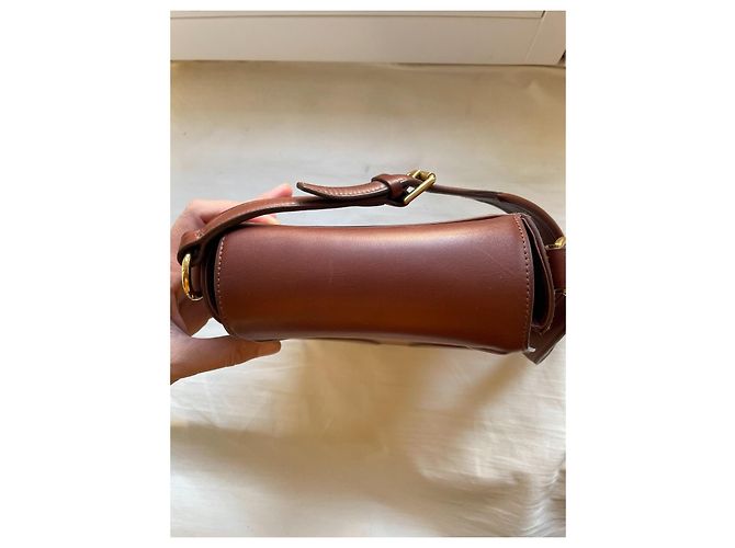 Ralph Lauren Collection Mini Borsa Saddle in Pelle Marrone - vista 13