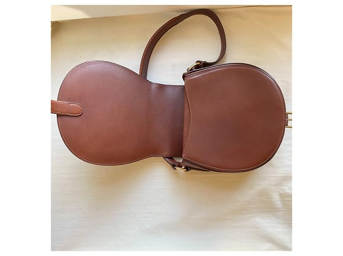 Ralph Lauren Collection Mini Borsa Saddle in Pelle Marrone - vista 14