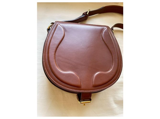 Ralph Lauren Collection Mini Borsa Saddle in Pelle Marrone - vista 17