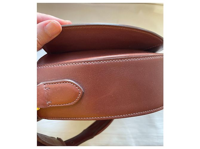 Ralph Lauren Collection Mini Borsa Saddle in Pelle Marrone - vista 20