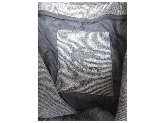 Lacoste Grey Wool Pea Coat - view 3