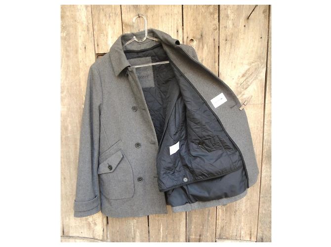 Lacoste Grey Wool Pea Coat - view 7