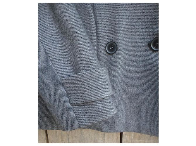Lacoste Grey Wool Pea Coat - view 9