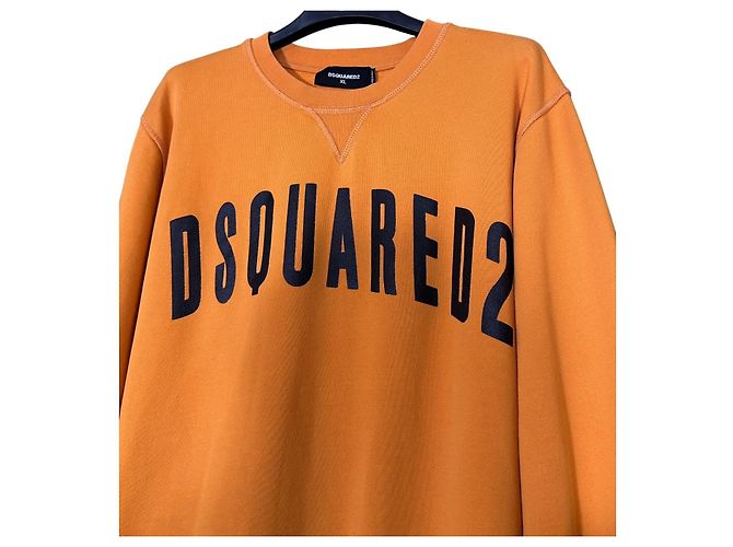 DSquared2 Sudadera de algodón naranja con logo - vista 2