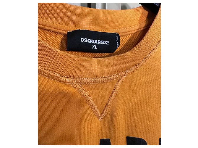 DSquared2 Sudadera de algodón naranja con logo - vista 5