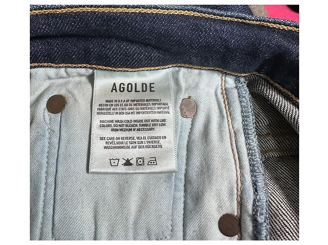 AGOLDE Vaqueros talle alto denim Dark Wash - vista 6