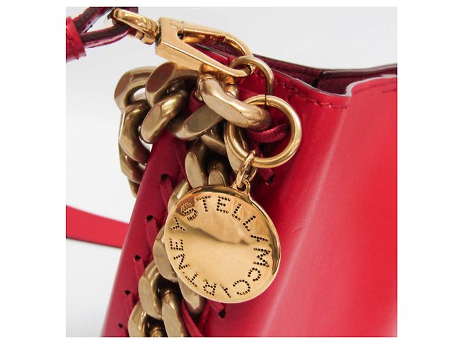 Stella Mc Cartney Stella McCartney Borsa a Secchiello FRAYME - Eco-pelle Rossa - vista 10