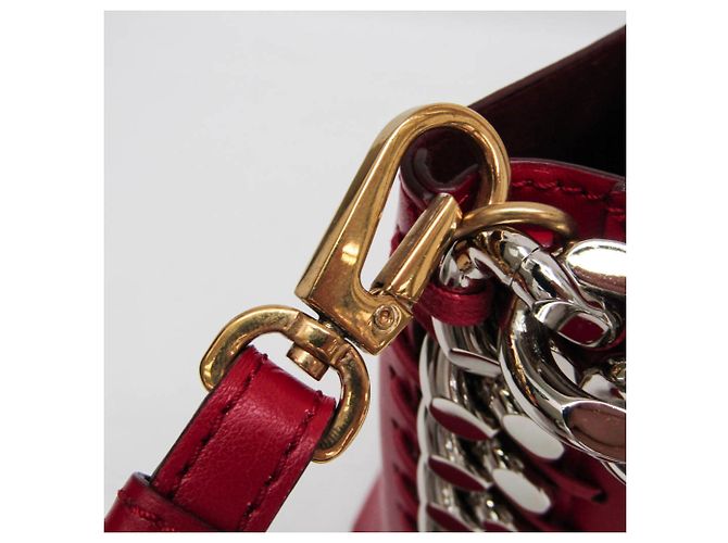 Stella Mc Cartney Stella McCartney Borsa a Secchiello FRAYME - Eco-pelle Rossa - vista 11