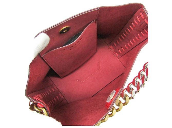 Stella Mc Cartney Stella McCartney Borsa a Secchiello FRAYME - Eco-pelle Rossa - vista 4