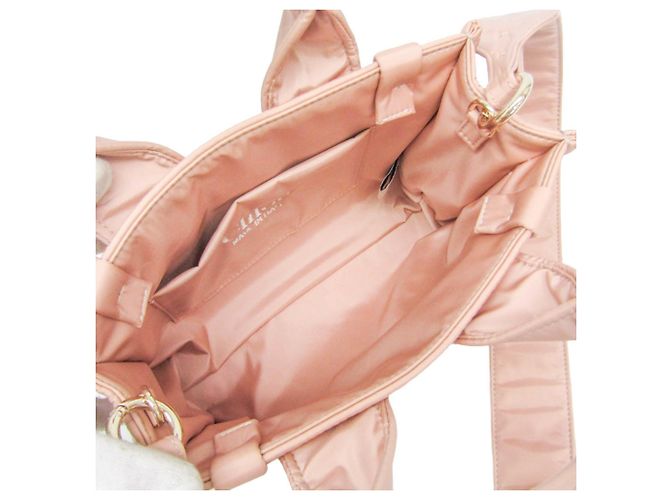 Borsa Chloé Woody Small in nylon, Rosa - vista 4