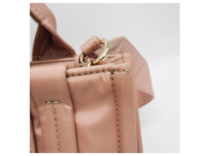 Borsa Chloé Woody Small in nylon, Rosa - vista 7