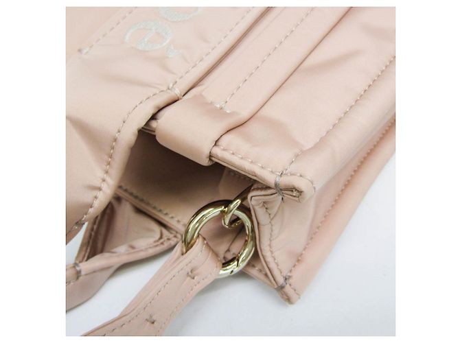 Borsa Chloé Woody Small in nylon, Rosa - vista 9
