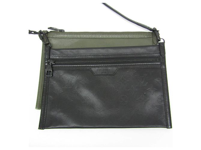 Borsa a Tracolla Piatta Louis Vuitton Monogram Shadow - vista 13
