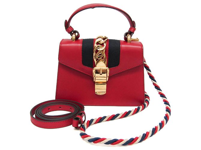 Borsa a mano in pelle da donna Gucci Sherry Line Sylvie 470270 - vista 2