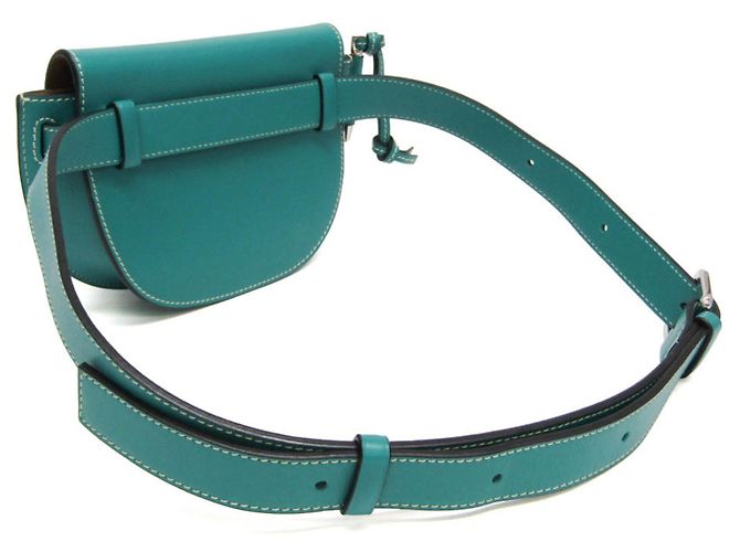 Borsello da cintura Loewe Gate Mini in Blue Green - vista 2
