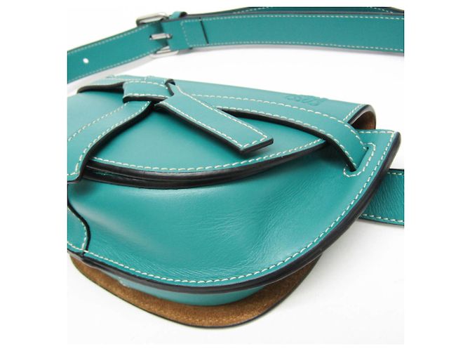 Borsello da cintura Loewe Gate Mini in Blue Green - vista 5