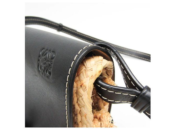 Borsa a tracolla Loewe Gate in rafia e pelle - vista 10