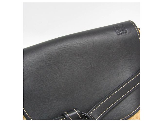 Borsa a tracolla Loewe Gate in rafia e pelle - vista 11