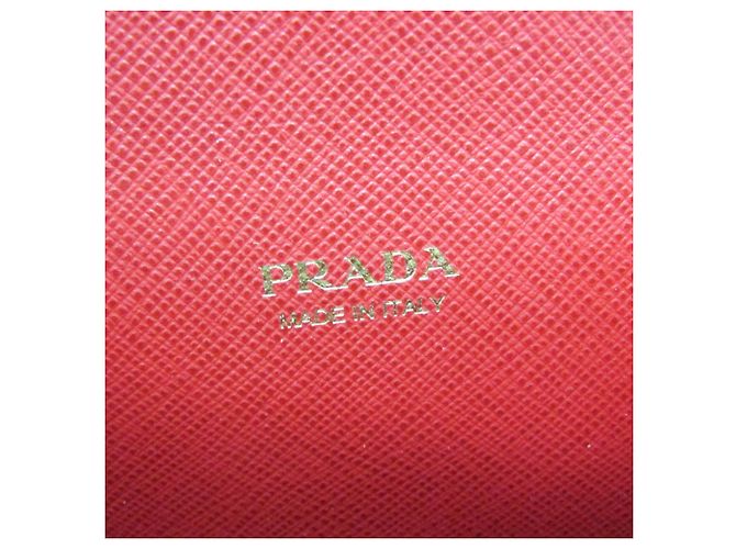 Monedero Prada de piel Saffiano rojo - vista 10