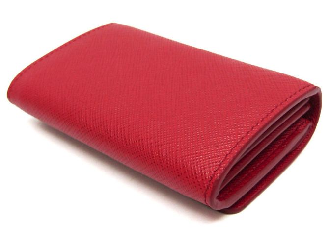 Monedero Prada de piel Saffiano rojo - vista 3