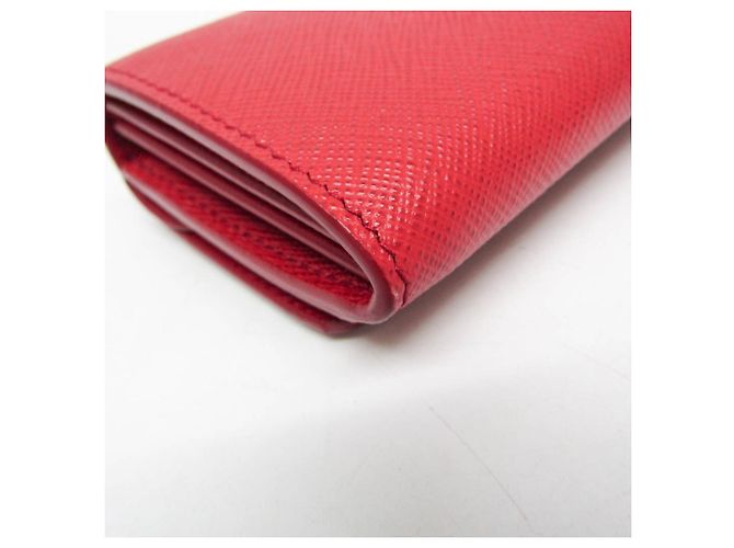 Monedero Prada de piel Saffiano rojo - vista 6