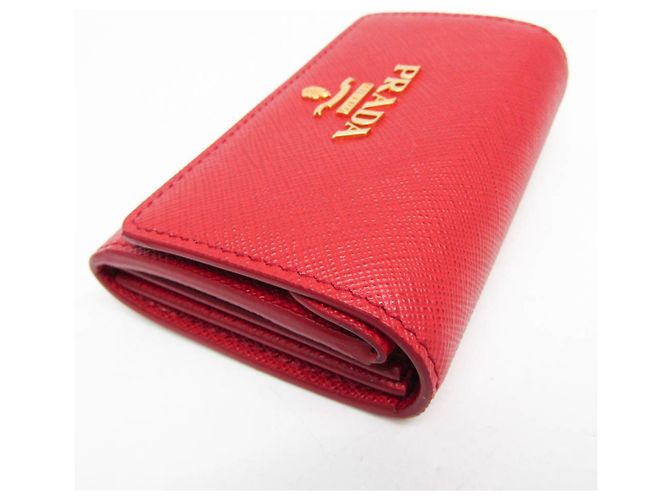 Monedero Prada de piel Saffiano rojo - vista 7