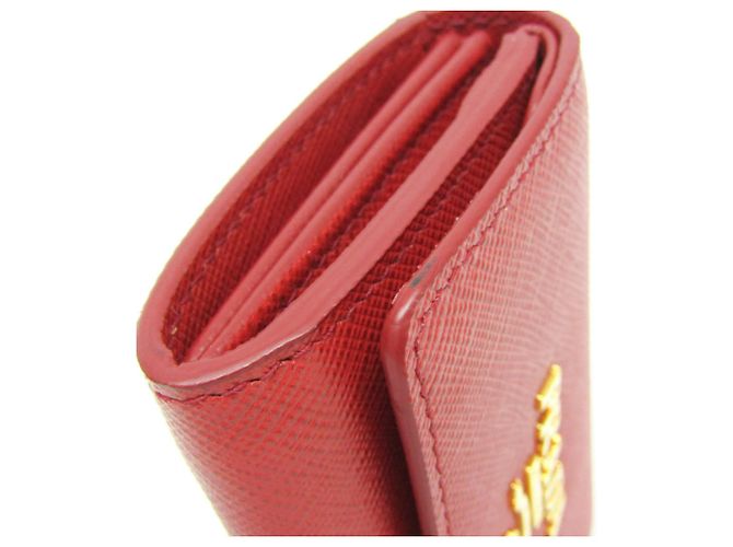 Monedero Prada de piel Saffiano rojo - vista 8