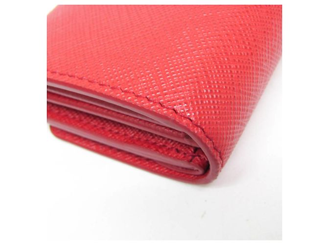 Monedero Prada de piel Saffiano rojo - vista 9