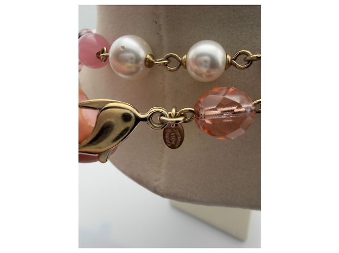 Chanel Collana Lunga Perle Sintetiche Rosa e Bianche Autunno 2007 - vista 10