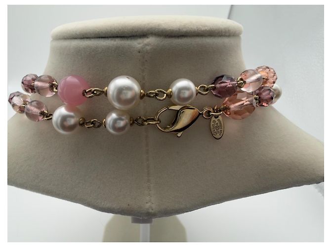 Chanel Collana Lunga Perle Sintetiche Rosa e Bianche Autunno 2007 - vista 8