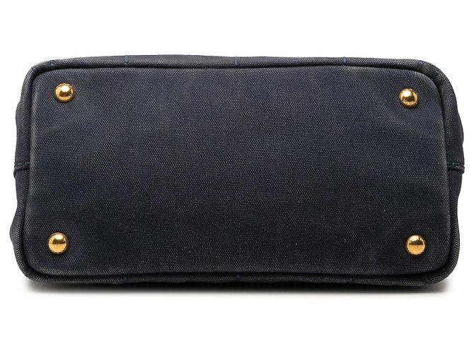 Prada Blue Small Canvas Canapa Logo Tote - Ansicht 3