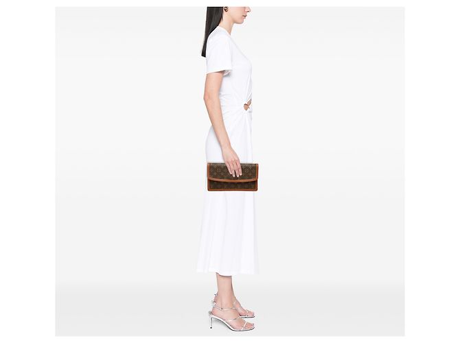 Louis Vuitton Brown Monogram Pochette Dame GM - vista 6