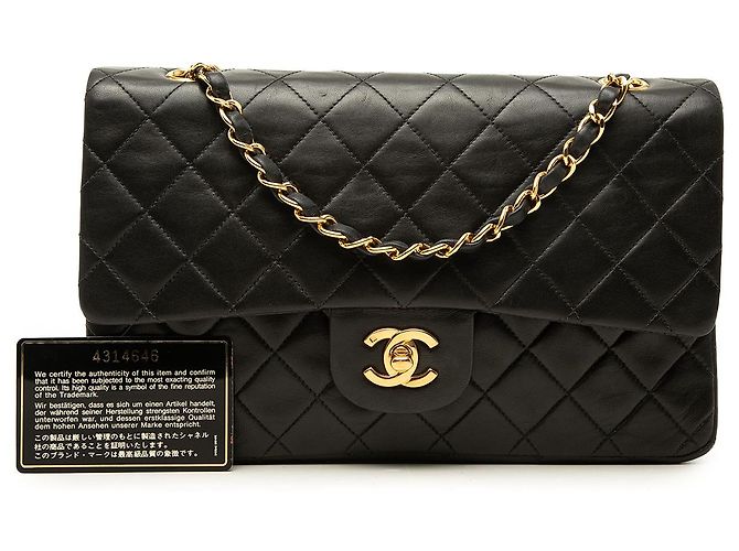 Chanel Black Medium Classic Lambskin Double Flap - Ansicht 7