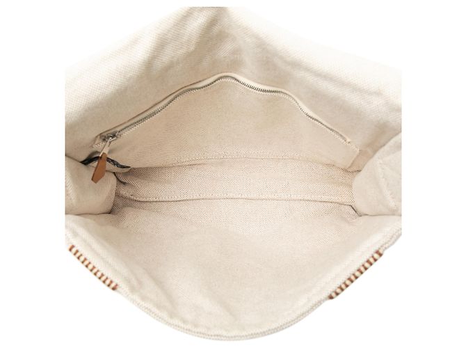Hermès Beige Canvas Fourre Tout Besace MM - vista 4