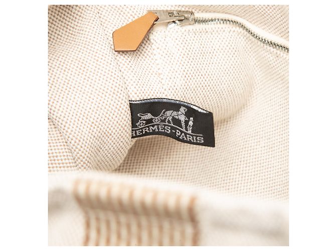 Hermès Beige Canvas Fourre Tout Besace MM - vista 5