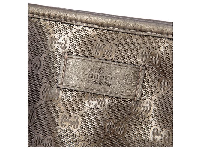 Tote Gucci Large GG Stampata Marrone - vista 5