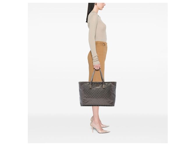 Tote Gucci Large GG Stampata Marrone - vista 6