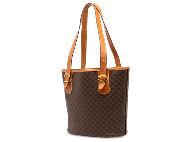 Céline Celine Tote aus Macadam beschichtetem Canvas in Braun - Ansicht 2
