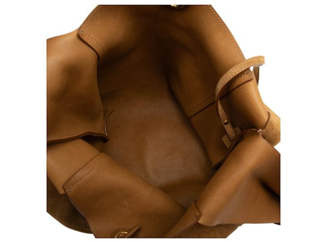 Autre Marque Saint Laurent Borsa Hobo Tanger in camoscio marrone - vista 4