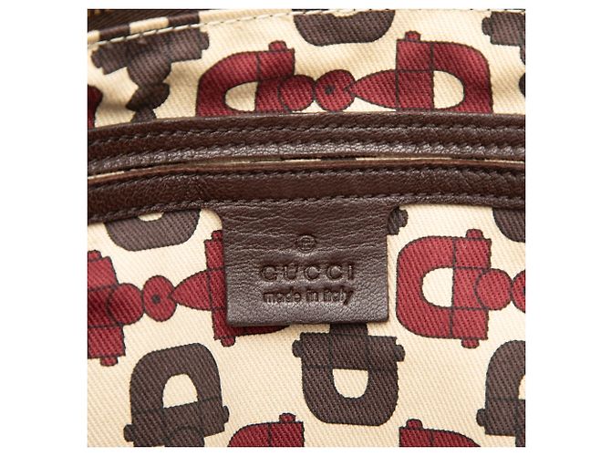 Borsa Boston Gucci Brown Medium Guccissima Joy - vista 5