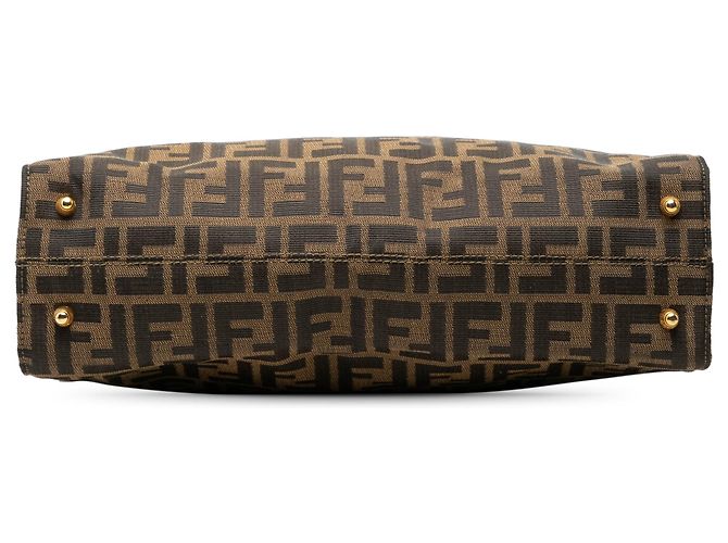 Fendi Twins Tote aus braunem Zucca Canvas - Ansicht 3