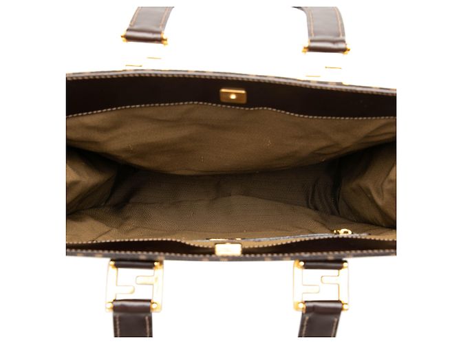 Fendi Twins Tote aus braunem Zucca Canvas - Ansicht 4