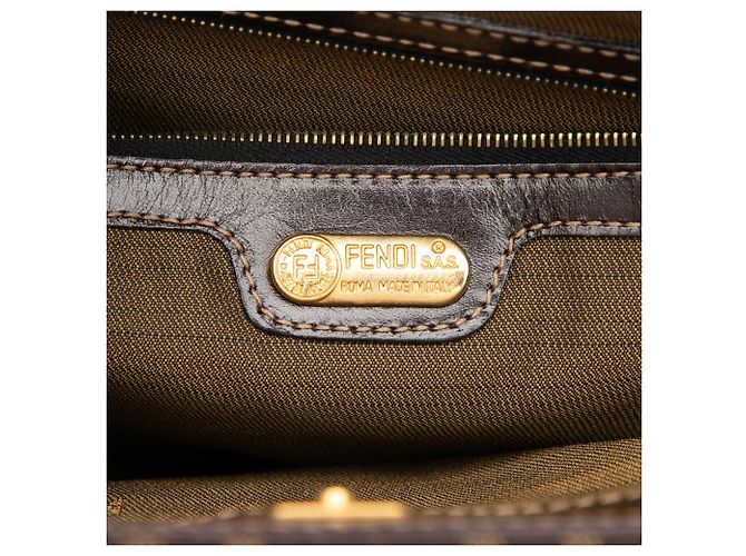 Fendi Twins Tote aus braunem Zucca Canvas - Ansicht 5
