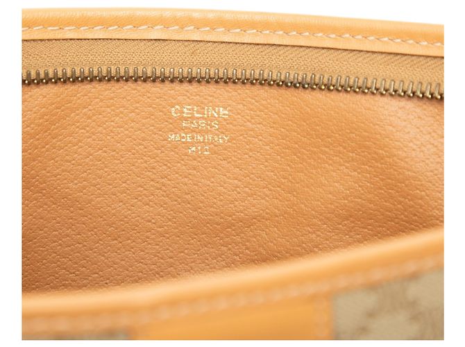Céline Celine Beige Macadam Clutch aus beschichtetem Canvas - Ansicht 5