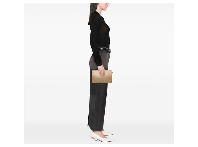 Céline Celine Beige Macadam Clutch aus beschichtetem Canvas - Ansicht 6