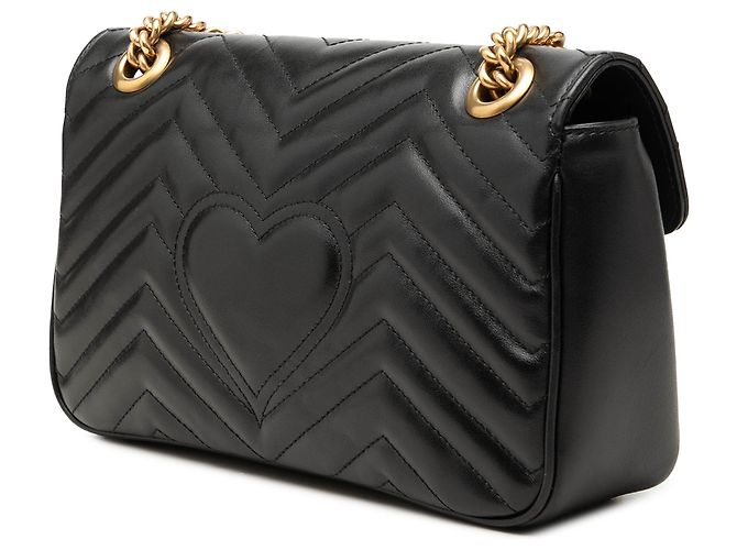 Gucci GG Marmont gesteppte Schultertasche aus Kalbsleder in Schwarz Medium - Ansicht 2
